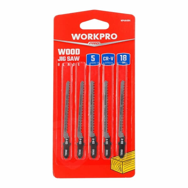 Sågblad Workpro T101A0 Sticksågar Trä (5 antal)