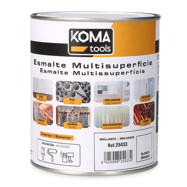 Akryylilakka Koma Tools Valkoinen Kiilto 750 ml