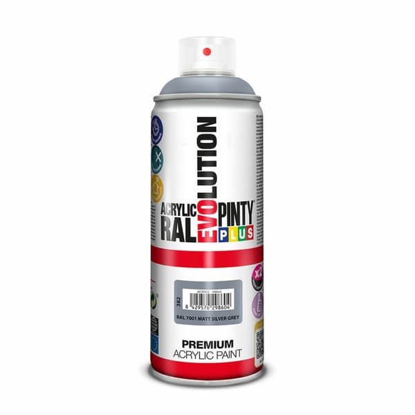 Sprejfärg Pintyplus Evolution RAL 7001 Grå Silvrig 400 ml Matt