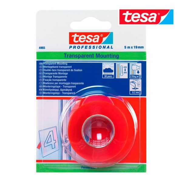 Dubbelsidig Tejp TESA Transparent 5 m x 19 mm