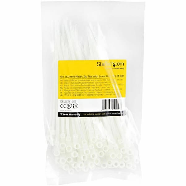 Kabelflänsar Startech CBMZTS10N6 Vit