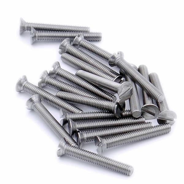 Merriway - BH06942 - Bulk hårdvarupaket med 20 st 316 A4 försänkta huvudskruvar i rostfritt stål, silver