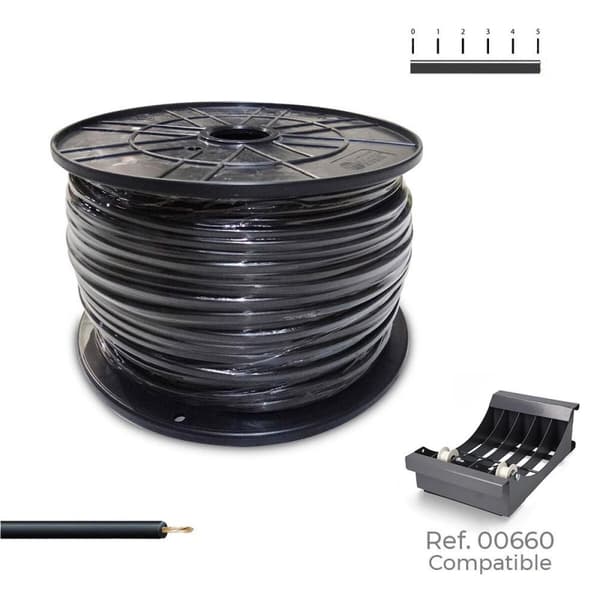 Elektrisk kabel med systembeskyttelsemekanisme Sediles Sort 400 m h07z1-k Spole