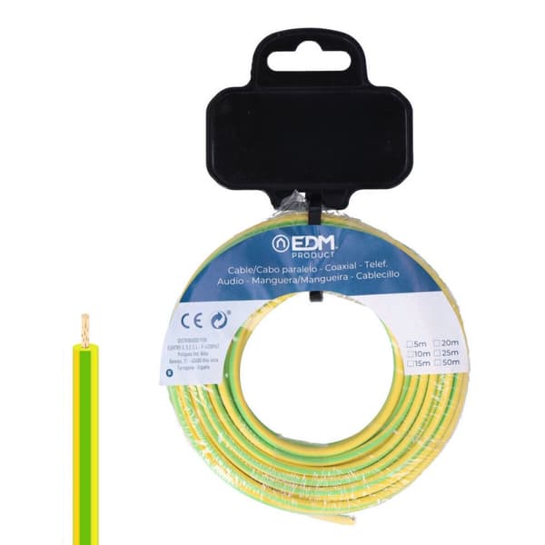 Elektrisk kabel med systembeskyttelsemekanisme EDM 28577 To-farvet 5 m h07z1-k