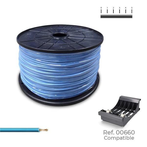 Elektrisk kabel med systembeskyttelsemekanisme Sediles Blå 400 m h07z1-k Spole