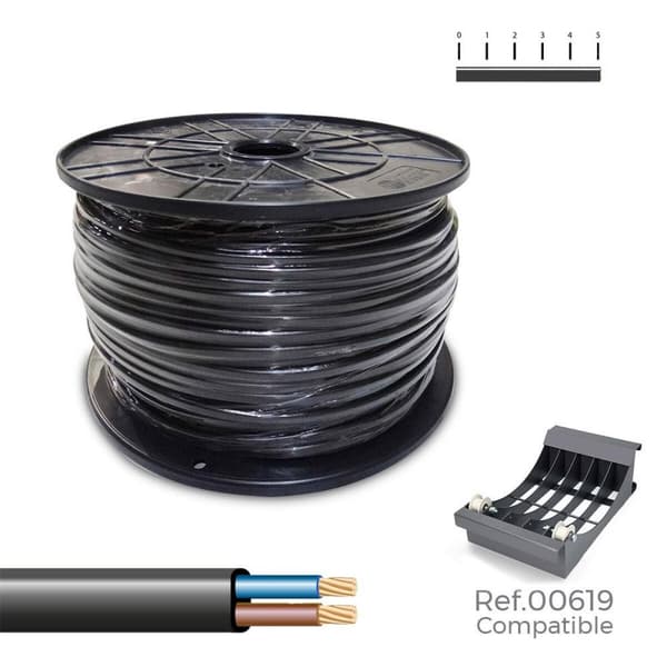 Elektrisk kabelslange Sediles Sort 300 m Spole