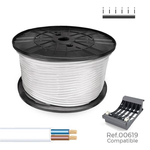 Elektrisk kabelslange Sediles Hvid 300 m Spole