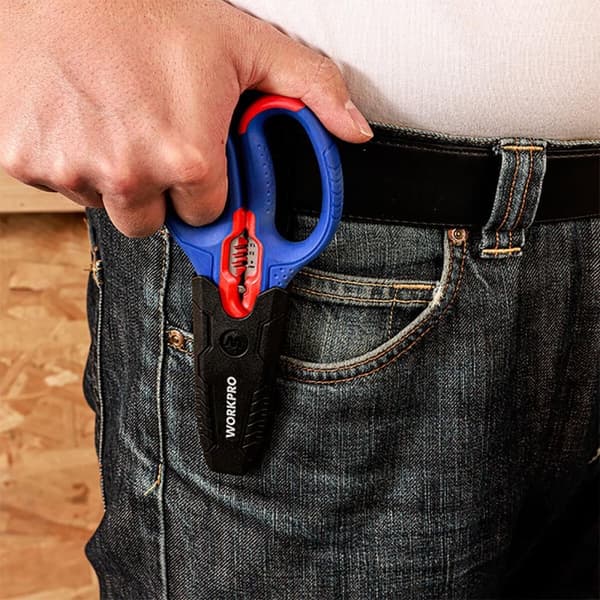 Saks til elektriker Workpro 16,7 x 8 x 2,8 cm 3-i-1