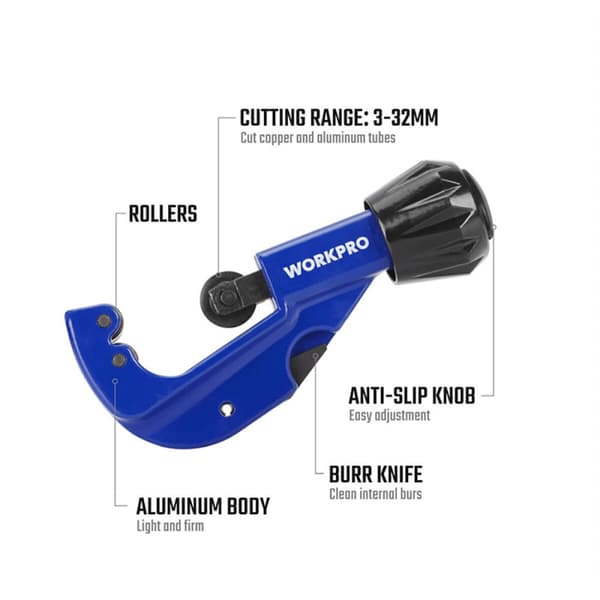 Rörskärare Workpro 3-32 mm