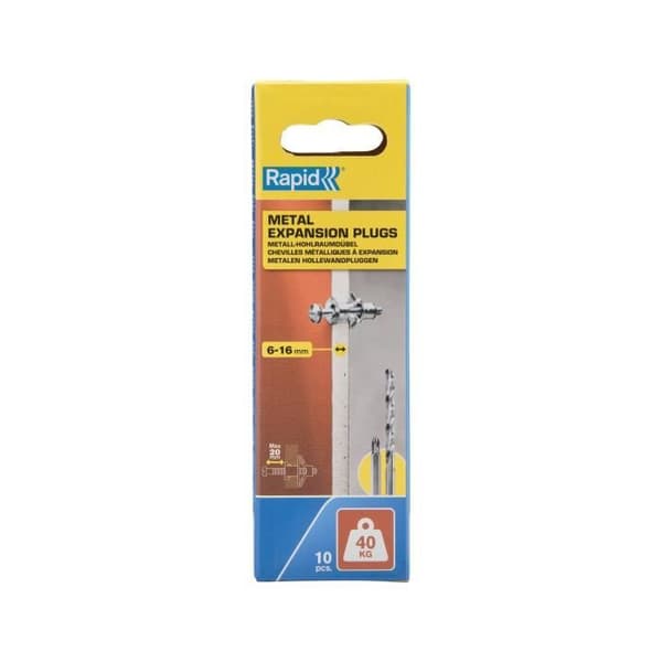 Metalliska expansionsproppar - Rapid - Modell 5001549 - Ø11x37 - Skruv M5x48 - Förpackning med 10 st