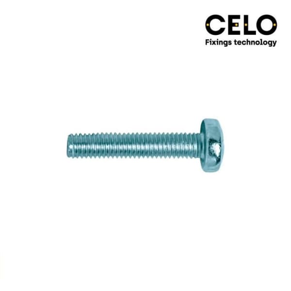 Kartong med 250 st skruvar med runda huvuden phillips din / ref 7985 6 x 20 zink - celo