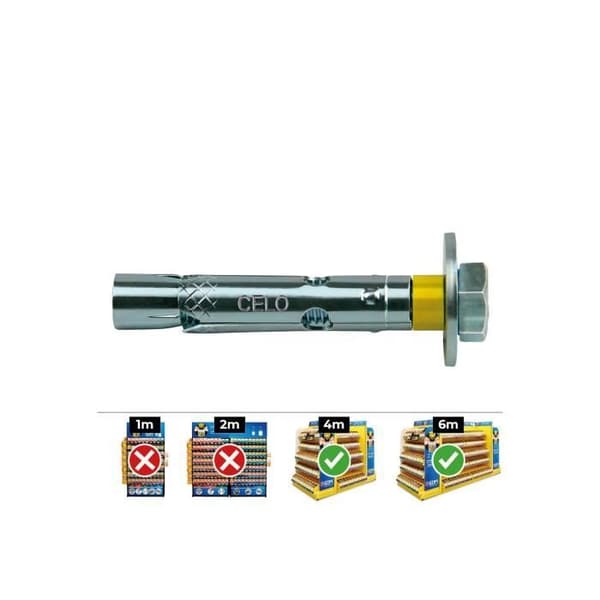 GENERISK - Dnbolt Dt10-C (M10X60) Platt zinkskruv. Box 100 Uni. Celo