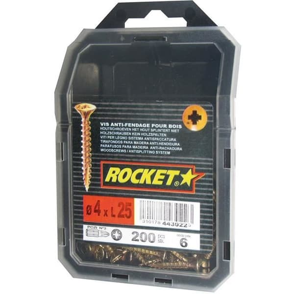 Vis Rocket med försänkt huvud Pozi - 4x25 mm