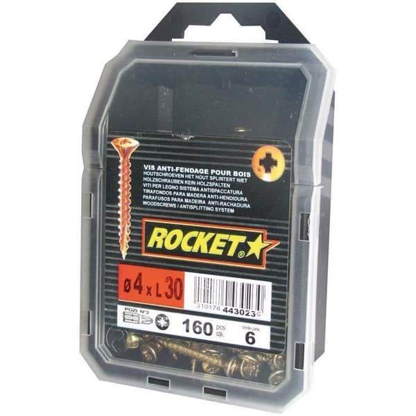 Vis - RAKET - Modell VYNEX - 4x30 mm - Bichromaterad stål - 160 st paket
