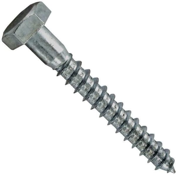 Tirefond 10 x 60 mm - förzinkad stål - paket om 20