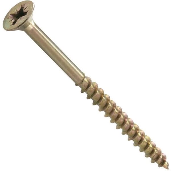 Träskruv Pozidriv - VYNEX - 5 x 60 mm - Bichromaterad stål - 100-pack - Spetsig spets