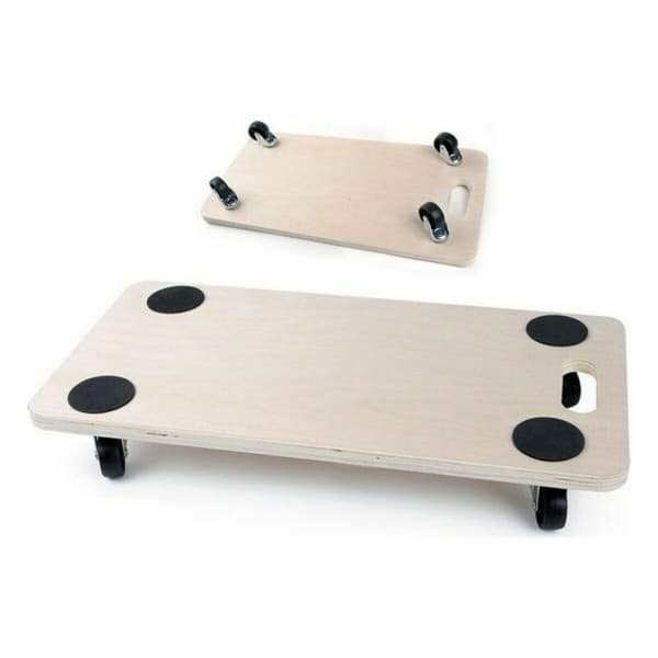 Puinen alusta renkailla Bricotech (57,5 x 29 x 1,8 cm) Puu 57,5 x 29 x 1,8 cm