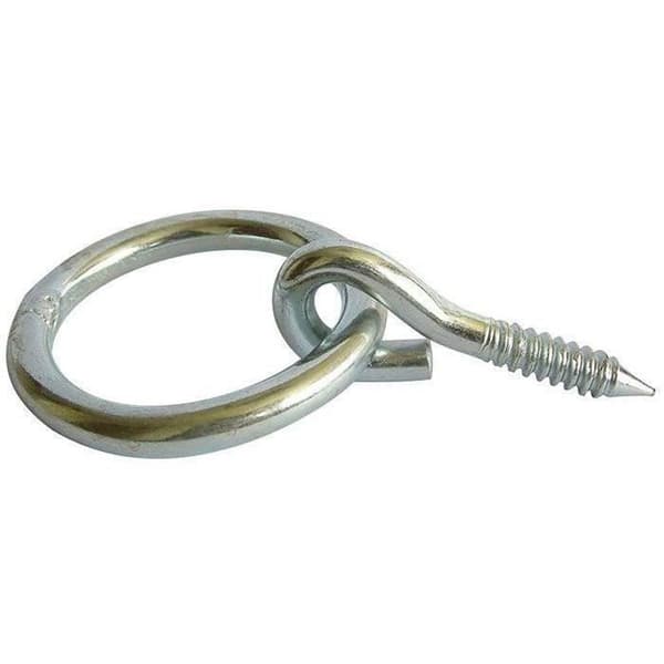 Skruvringstråd 10 int.50 L50mm vit zinkpläterad