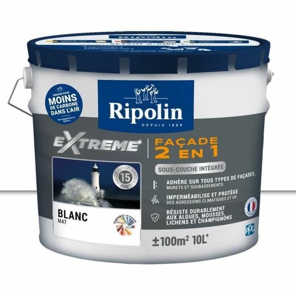 Grunderingsmaling Ripolin Hvid Mat 10 L