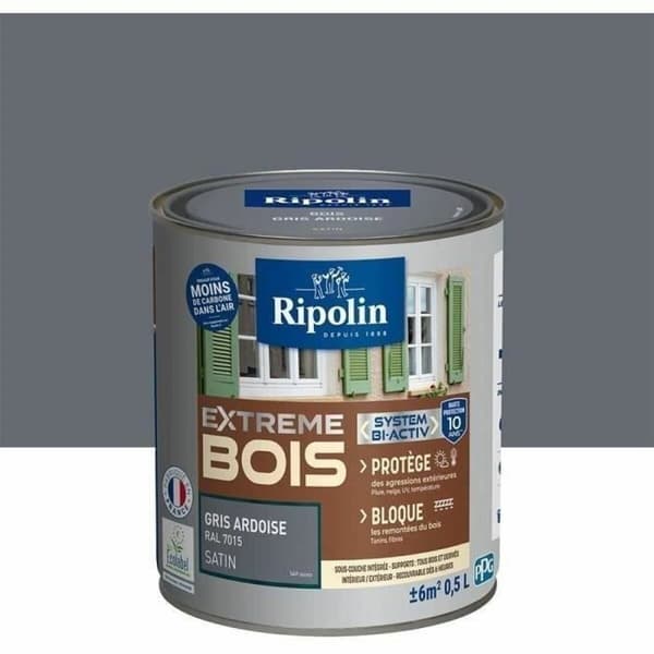Grunderingsmaling Ripolin Grå Satin finish 500 ml