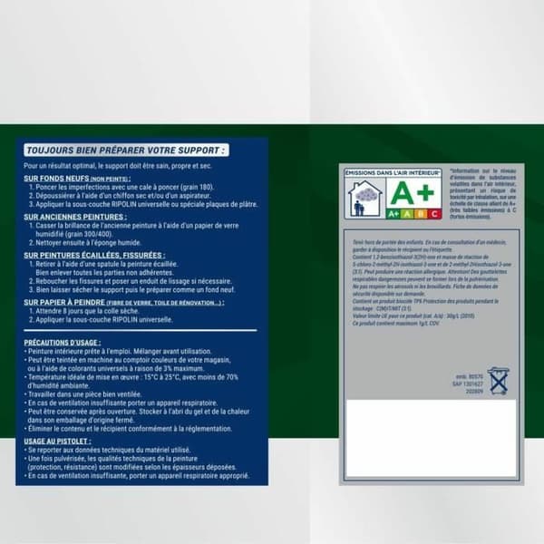 Grunderingsmaling Ripolin Hvid Satin finish 10 L