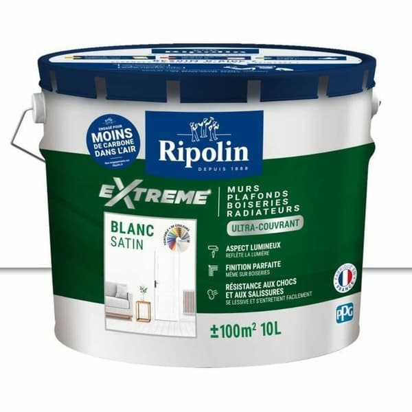Grunderingsmaling Ripolin Hvid Satin finish 10 L