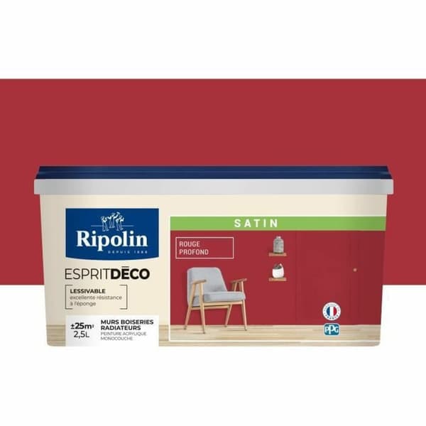 Grunderingsmaling Ripolin rouge Satin finish 2,5 L