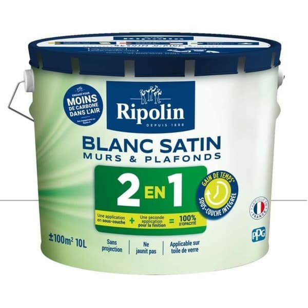 Grundfärg Ripolin Vit Satinfinish 10 L