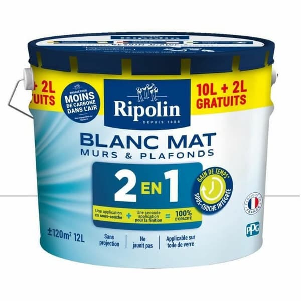 Grundfärg Ripolin Vit Matt 12 L