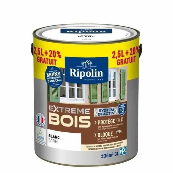 Grunderingsmaling Ripolin Hvid Satin finish 3 L