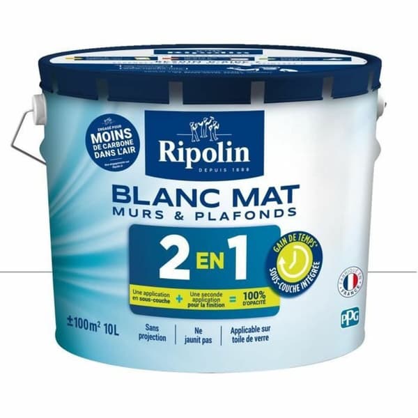 Pohjamaali Ripolin Valkoinen Matta 10 L