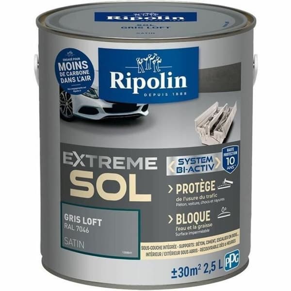 Pohjamaali Ripolin Harmaa Satiiniviimeistely 2,5 L