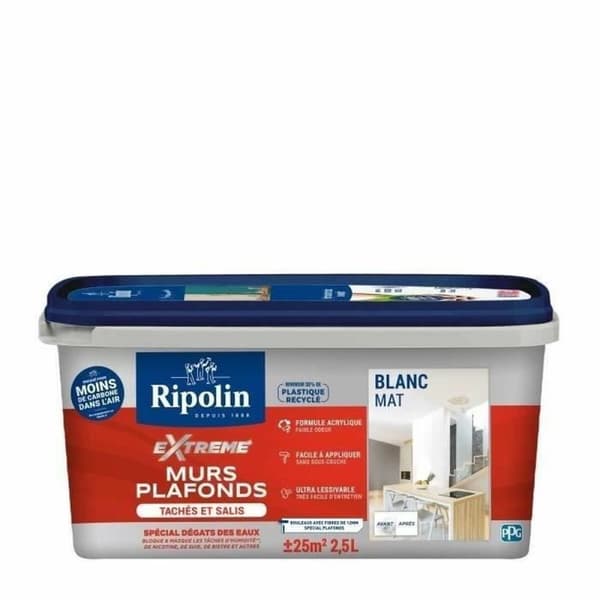 Grunderingsmaling Ripolin Hvid Mat