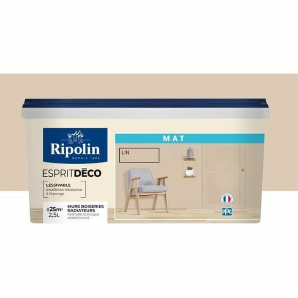 Pohjamaali Ripolin Beige Matta 2,5 L
