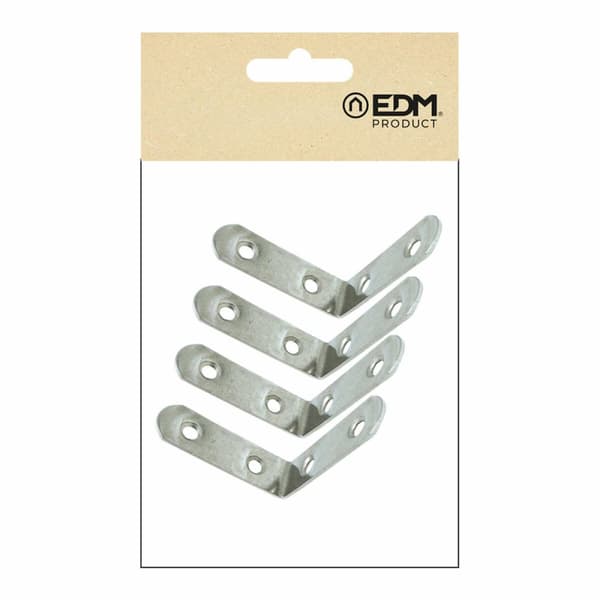 Kulmaviivain EDM 86091 an24 Ruostumaton teräs 5 x 5 x 1,6 cm 4 osaa