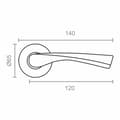 Miniatyrbilde 4 av 4: Håndtakssett EDM 86033 707 Aluminium Ø 6,5 x 12 cm