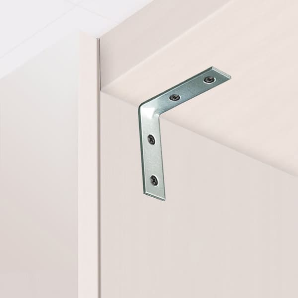 Vinkelfeste EDM 86086 an02 Stål 8 x 8 x 1,5 cm 4 enheter