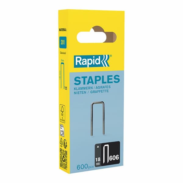 Niitit Rapid 606 18 mm Galvanoitu (600 osaa)