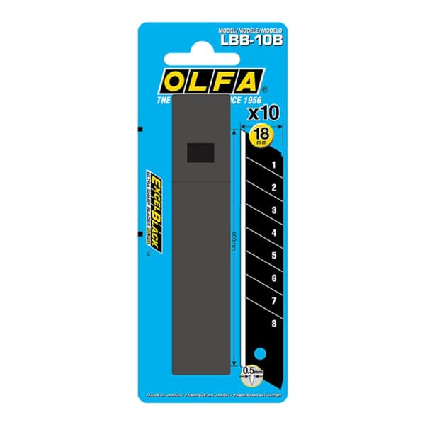 Knivblad Olfa lbb-10b 18 mm delbar 10 enheter