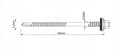 Miniatyrbillede 3 af 9: Skruer GTR6 SP A19 5,5/6,3x150 mm RAL 9007
