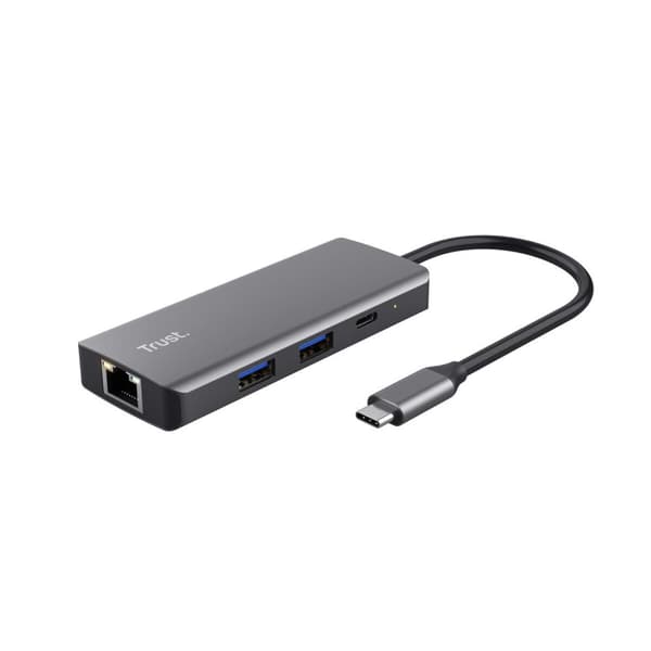 USB Hub Trust 24968 Sølvfarvet 20 cm