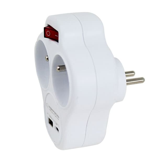 Stikadpater Esperanza ELK311W 2 Stik