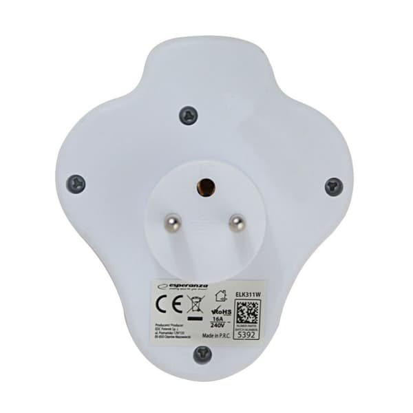 Stikadpater Esperanza ELK311W 2 Stik