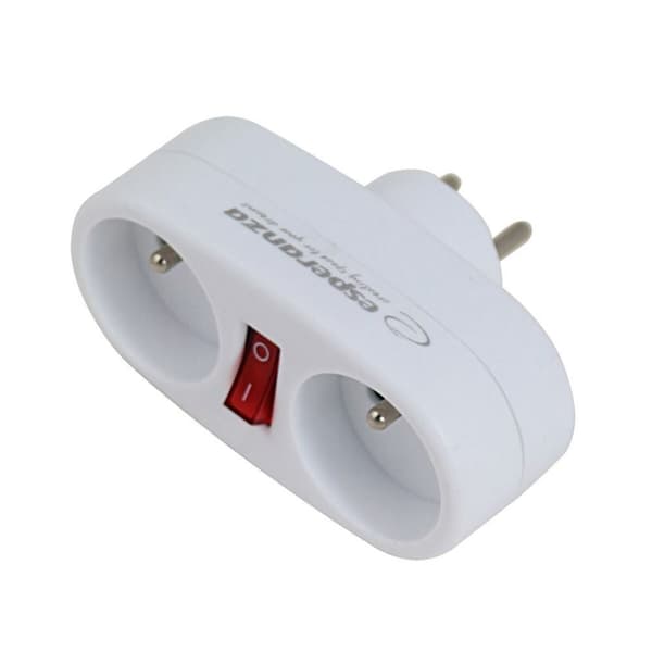 Stikadpater Esperanza ELK306W 2 Stik