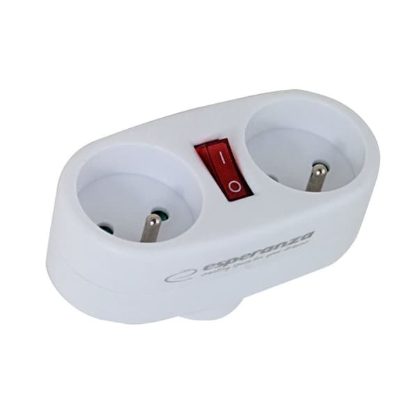 Stikadpater Esperanza ELK306W 2 Stik