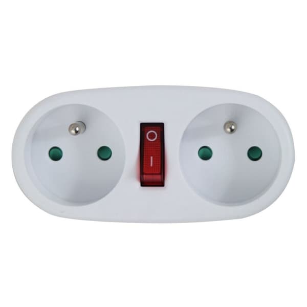 Stikadpater Esperanza ELK306W 2 Stik