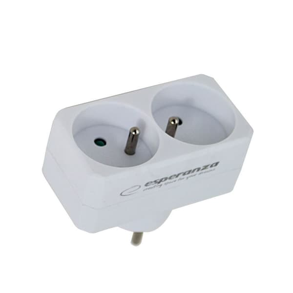 Stikadpater Esperanza ELK305W 2 Stik