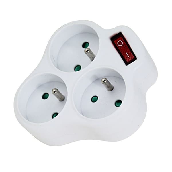 Stikadpater Esperanza ELK304W 3 Stik