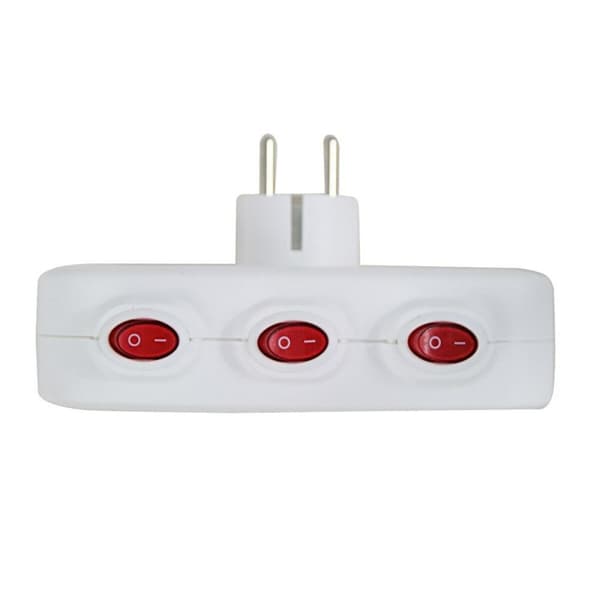 Stikadpater Esperanza ELK307W 3 Stik
