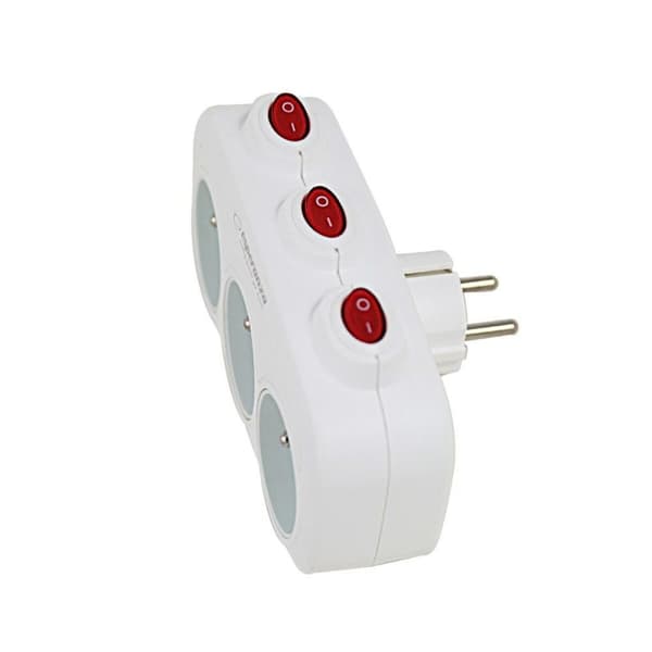 Stikadpater Esperanza ELK307W 3 Stik